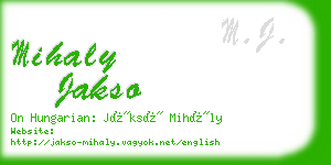 mihaly jakso business card